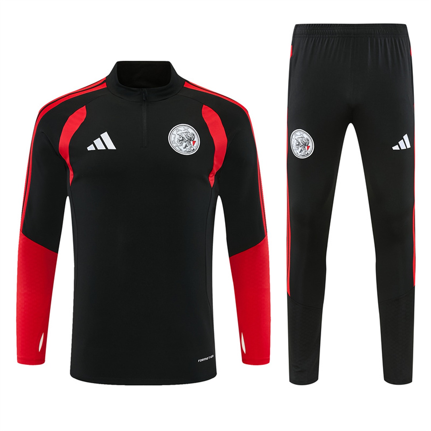 Ajax 26-27 Long Sleeve Training Set - Black Top & Black Pants - UnitedFutballJersey