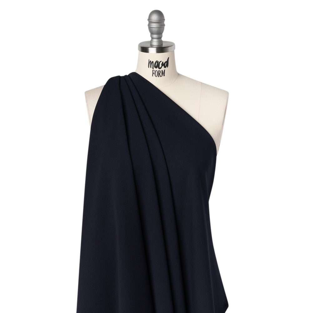 Stretch Polyester Crepe Double Knit - Navy Blue - Designer Deadstock - Joann Fabrics