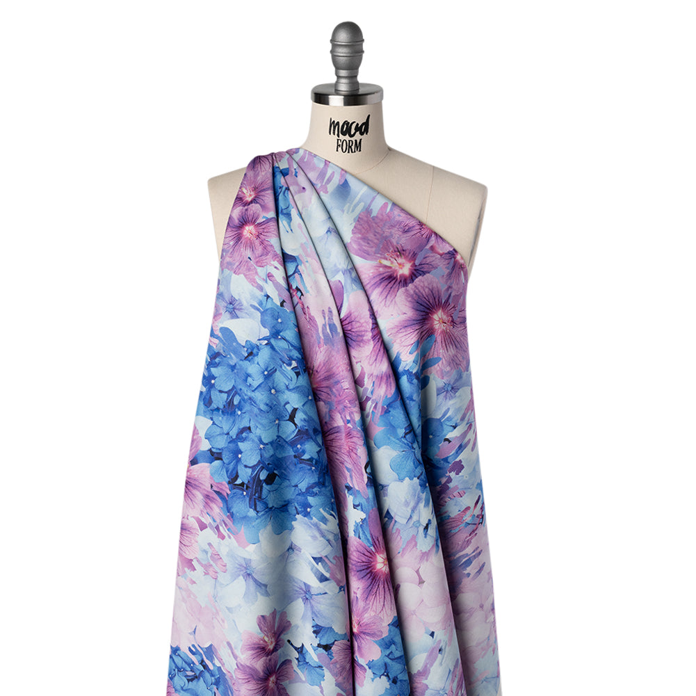 Brushed Cotton Woven - Lilac and Light Blue Melting Flowers - Mood Exclusive Darling Daydream Print - Joann Fabrics