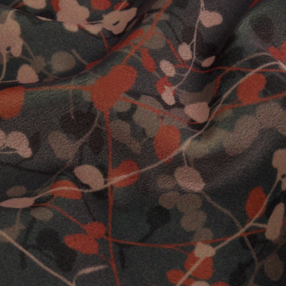 Printed Polyester Velvet - Mole Berry Vines - British Imported - Joann Fabrics
