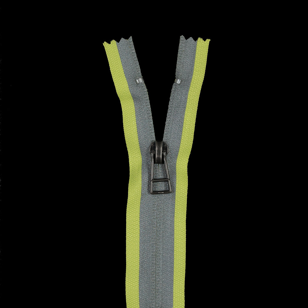 #5 Invisible Fluorescent Yellow Reflective Zipper - 5