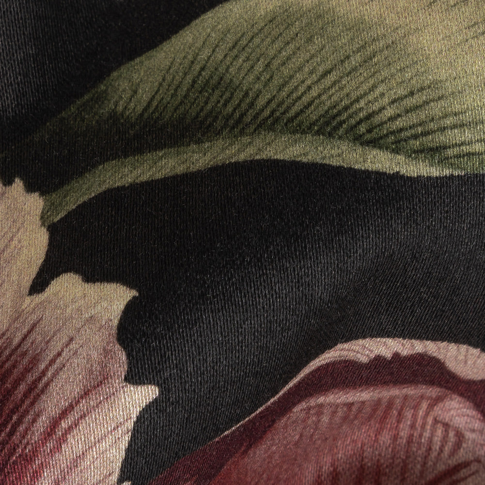 Stretch Cotton Sateen - Black and Plum Floral - Vision of Romance Print - Mood Exclusive Wisteria Collection - Joann Fabrics