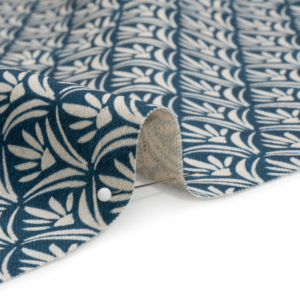 Cotton and Linen Canvas Print - Midnight Floral Arches - British Imported - Joann Fabrics