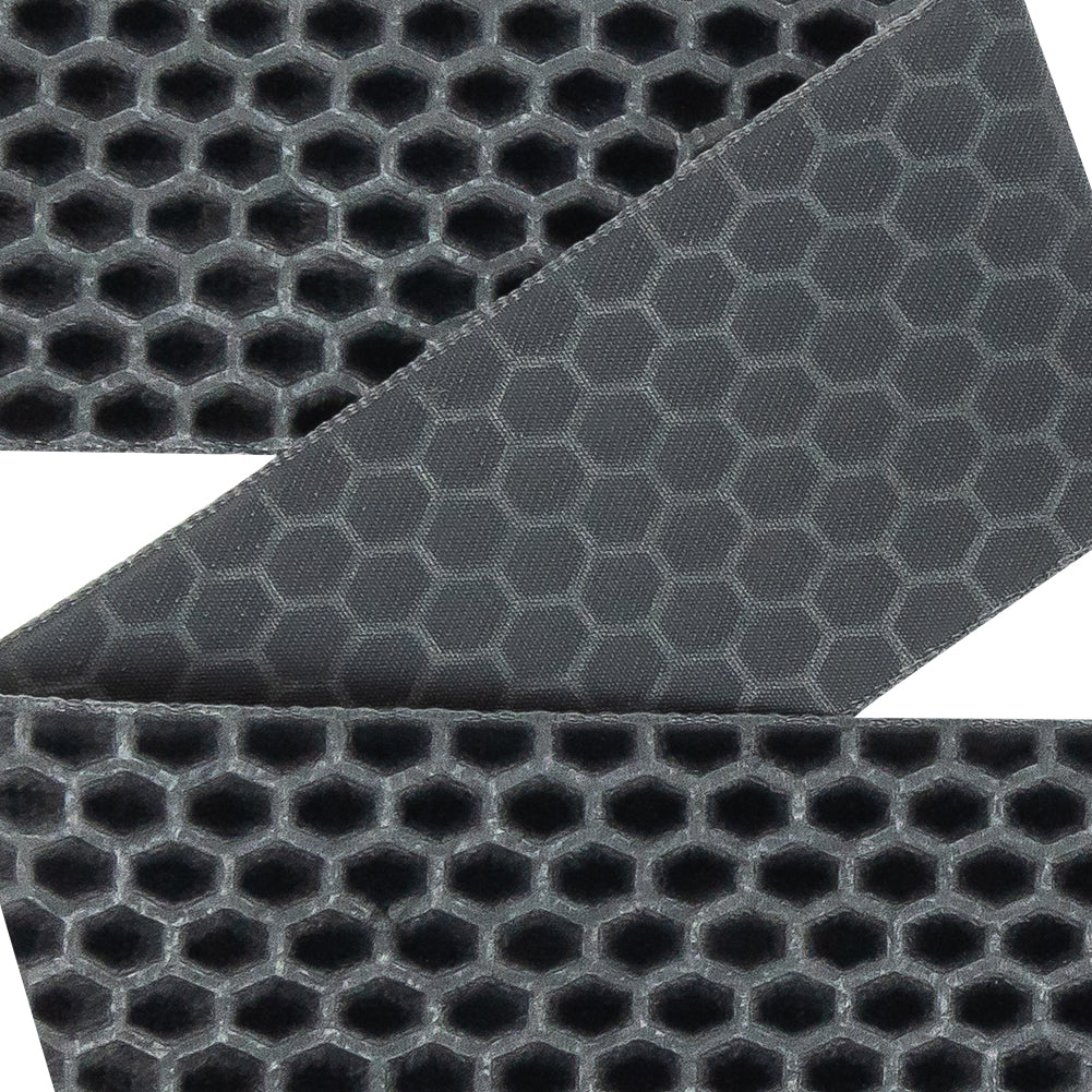Italian Gray Honeycomb Velvet Burnout Trim - 1.4375