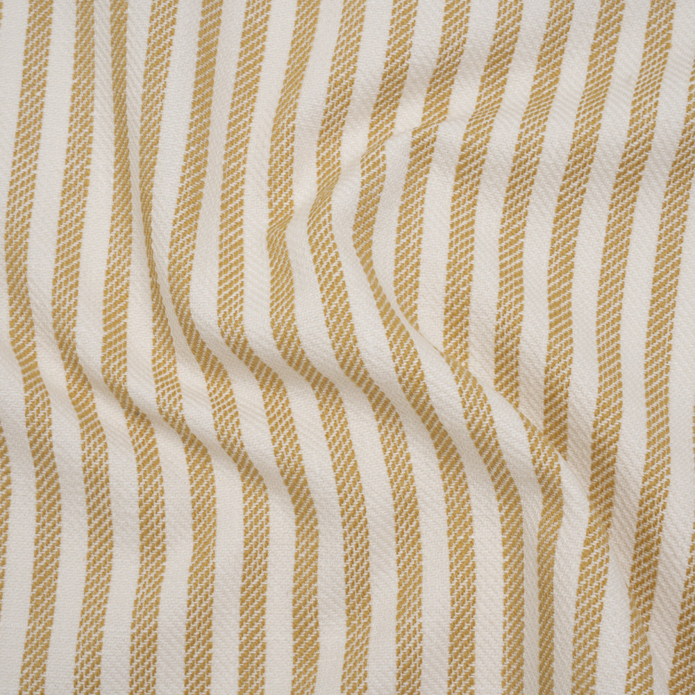 Polyester and Cotton Herringbone Twill - Sunflower Stripes - British Imported - Joann Fabrics