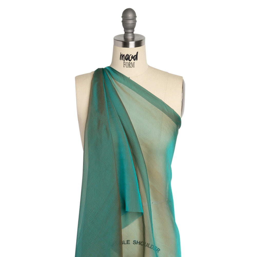 Chiffon-Like Silk Voile - Peacock and Brown Iridescent - Adelaide Collection - Joann Fabrics