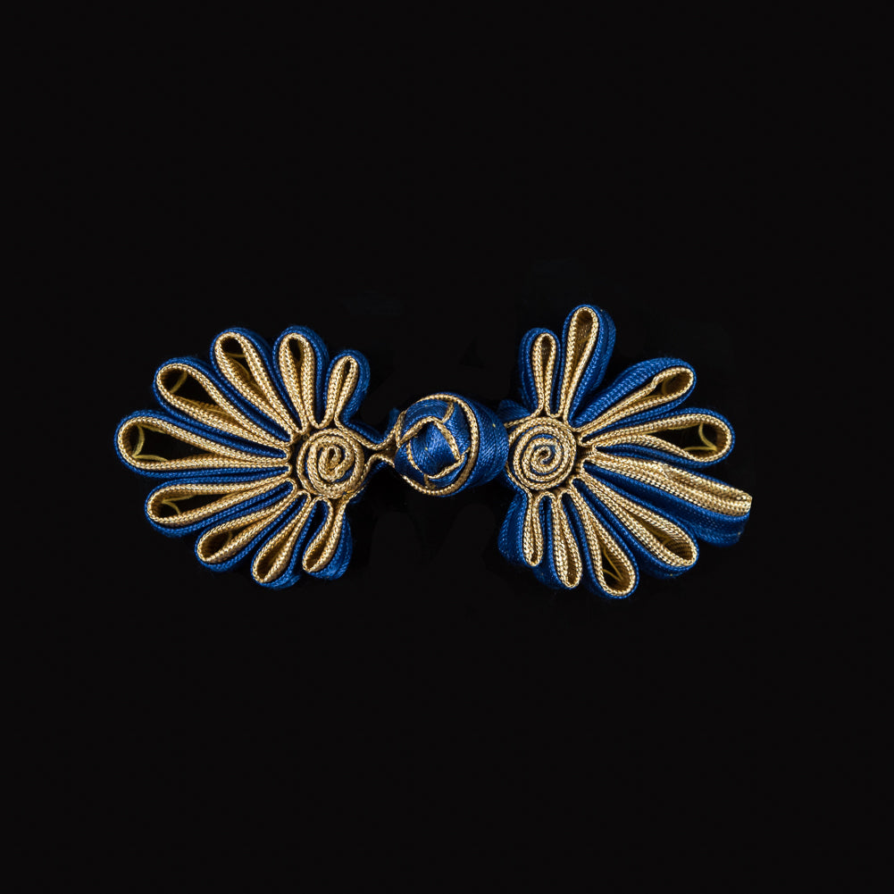 Royal Blue and Gold Frog Closure - 3