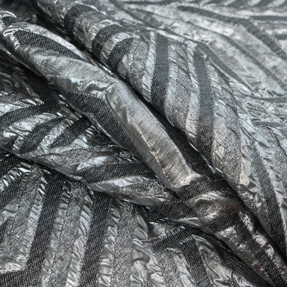 Silver Luxury Geometric Metallic Brocade - Joann Fabrics