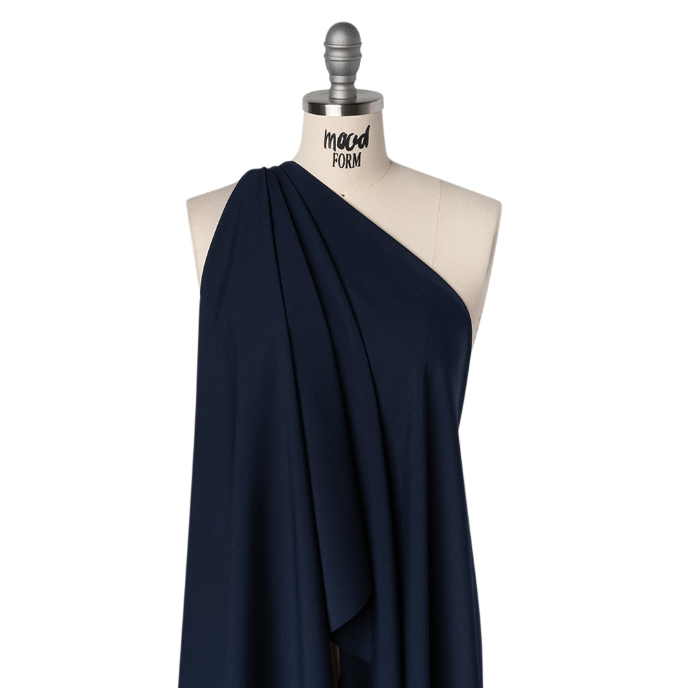 Polyester Crepe de Chine - Navy Blue - Designer Deadstock - Joann Fabrics