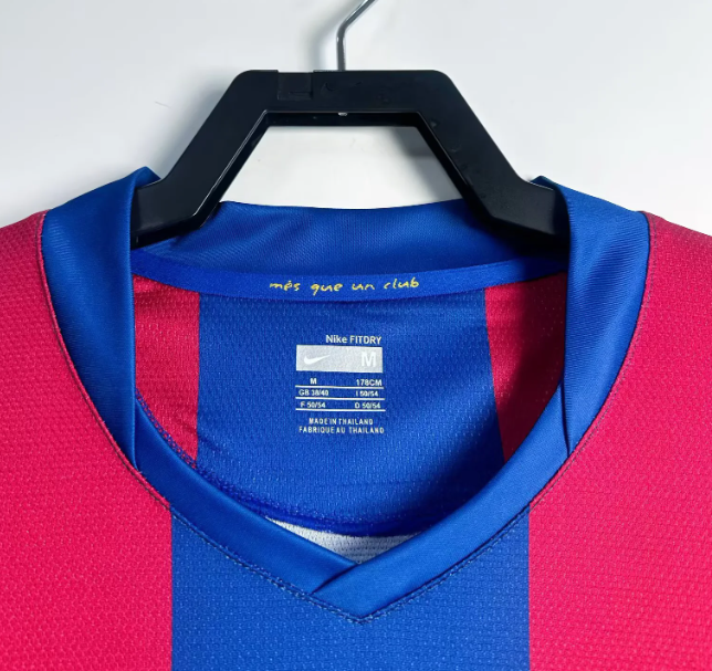 2007/2008 Long Sleeve Retro Barcelona Home Football Shirt 1:1 Thai Quality
