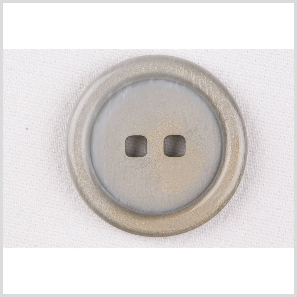 Plastic 2-Hole Button - 36L/23mm - Metallic Light Gray Square Holes - Joann Fabrics