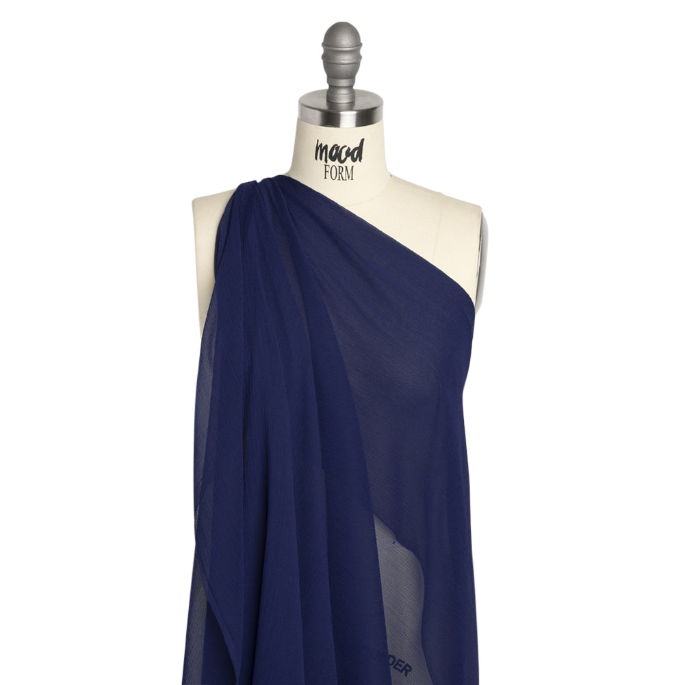 Crinkled Silk Chiffon - Estate Blue - Premium Collection - Joann Fabrics