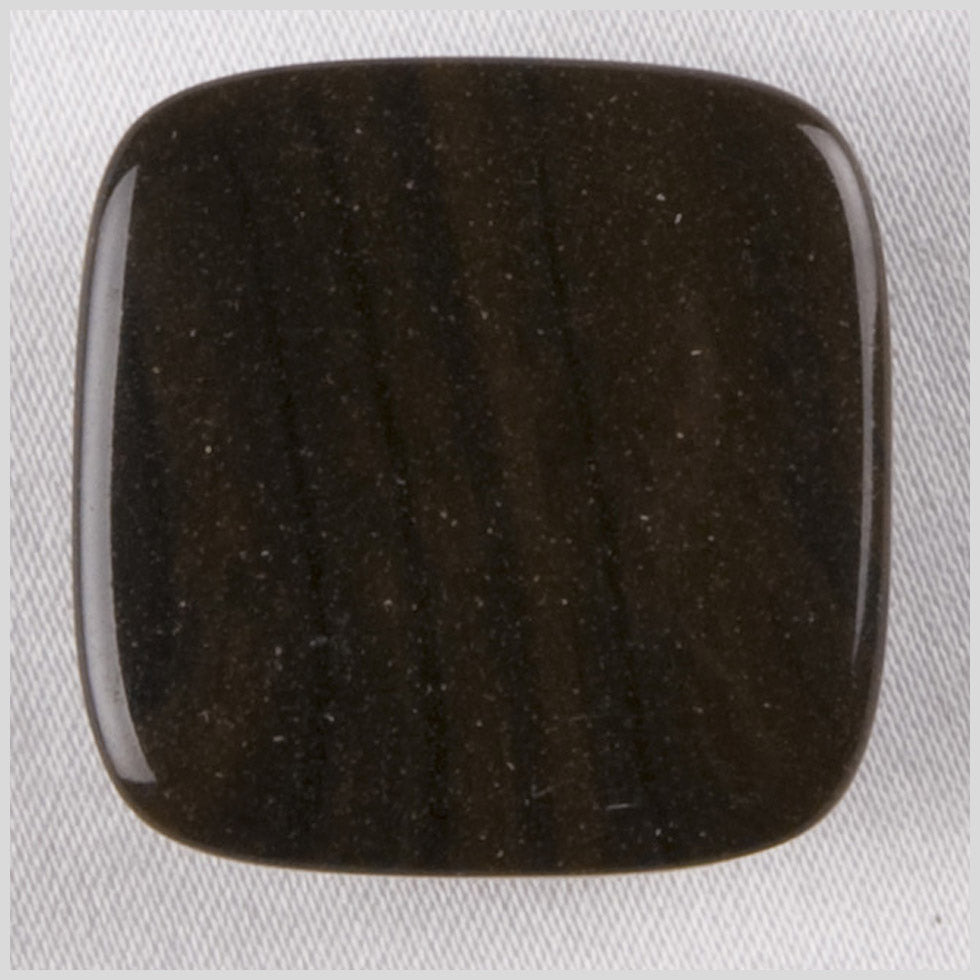 Square Plastic Shank Back Button - 36L/23mm - Black and Brown Animal Stripes and Sparkles - Joann Fabrics