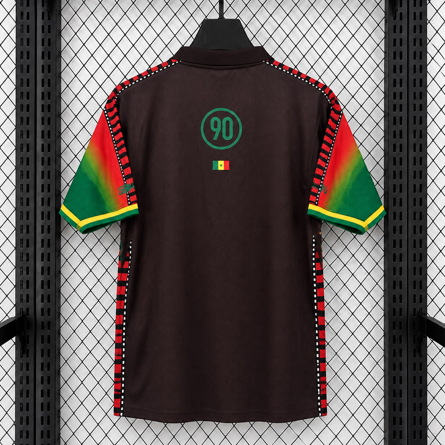 Senegal 2026 x Travis Scott Cactus Jack Total 90 Retro Style Yellow Green Red Brown Jersey - Fans Version - UnitedFutballJersey