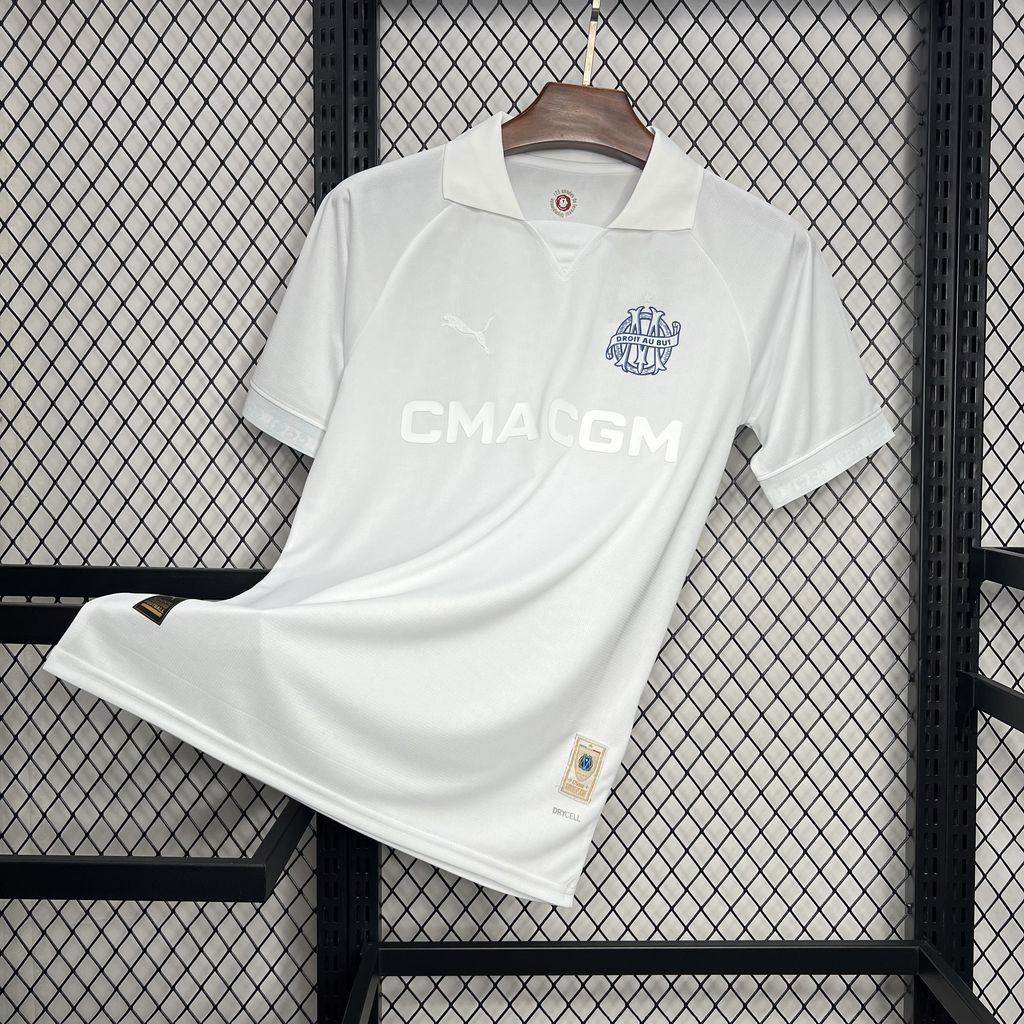 2024/2025 Olympique de Marseille 125th Anniversary White Jersey 1:1 Thai Quality
