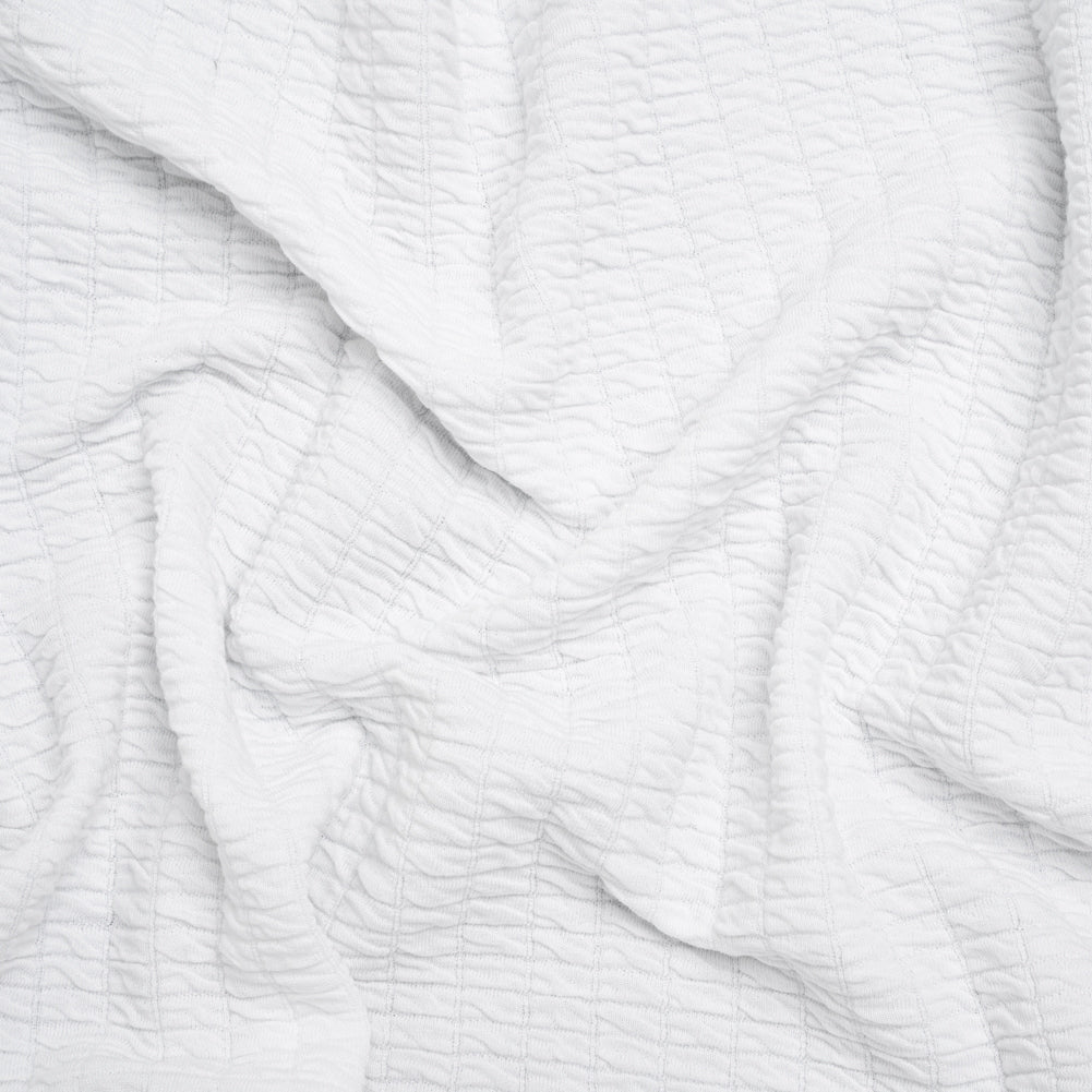 Ruched Stretch Modal and Cotton Double Knit - White - Deadstock - Joann Fabrics