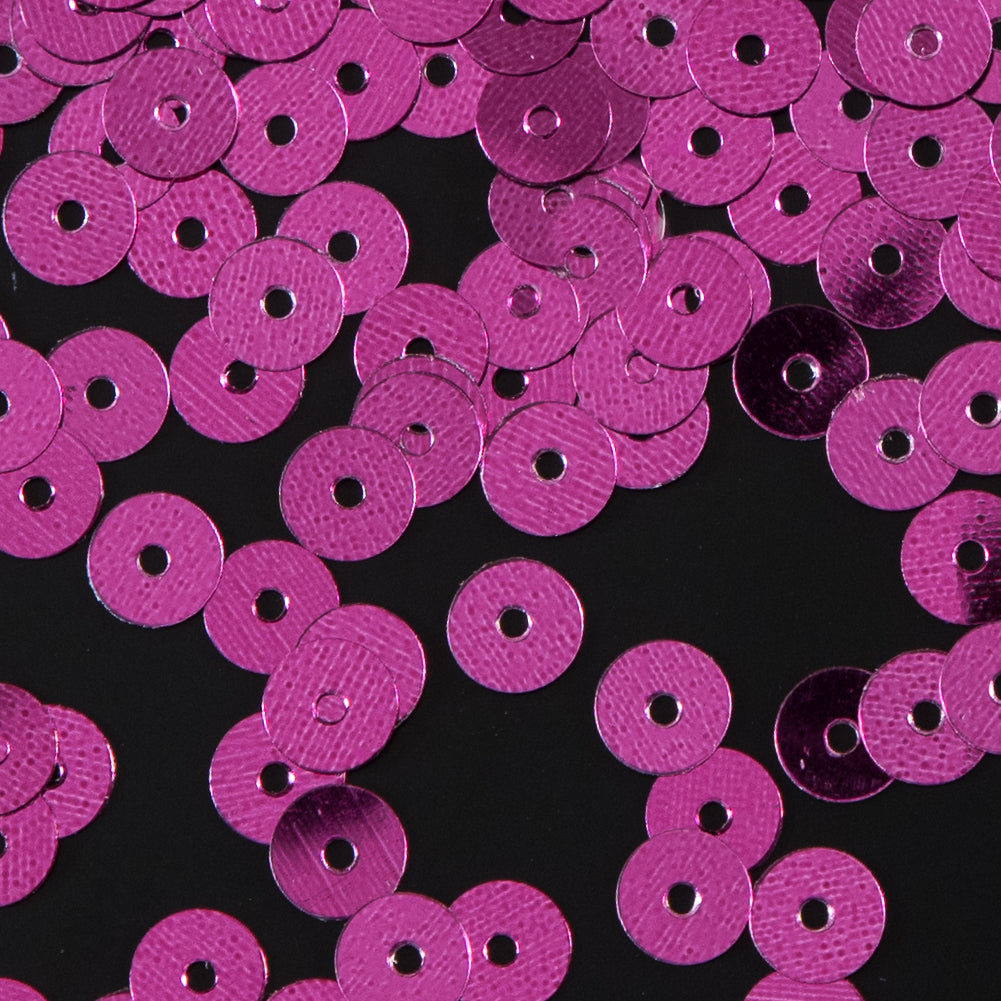 Bag of Fuchsia Color Loose Sequins with Silver Back - 5mm - Joann Fabrics