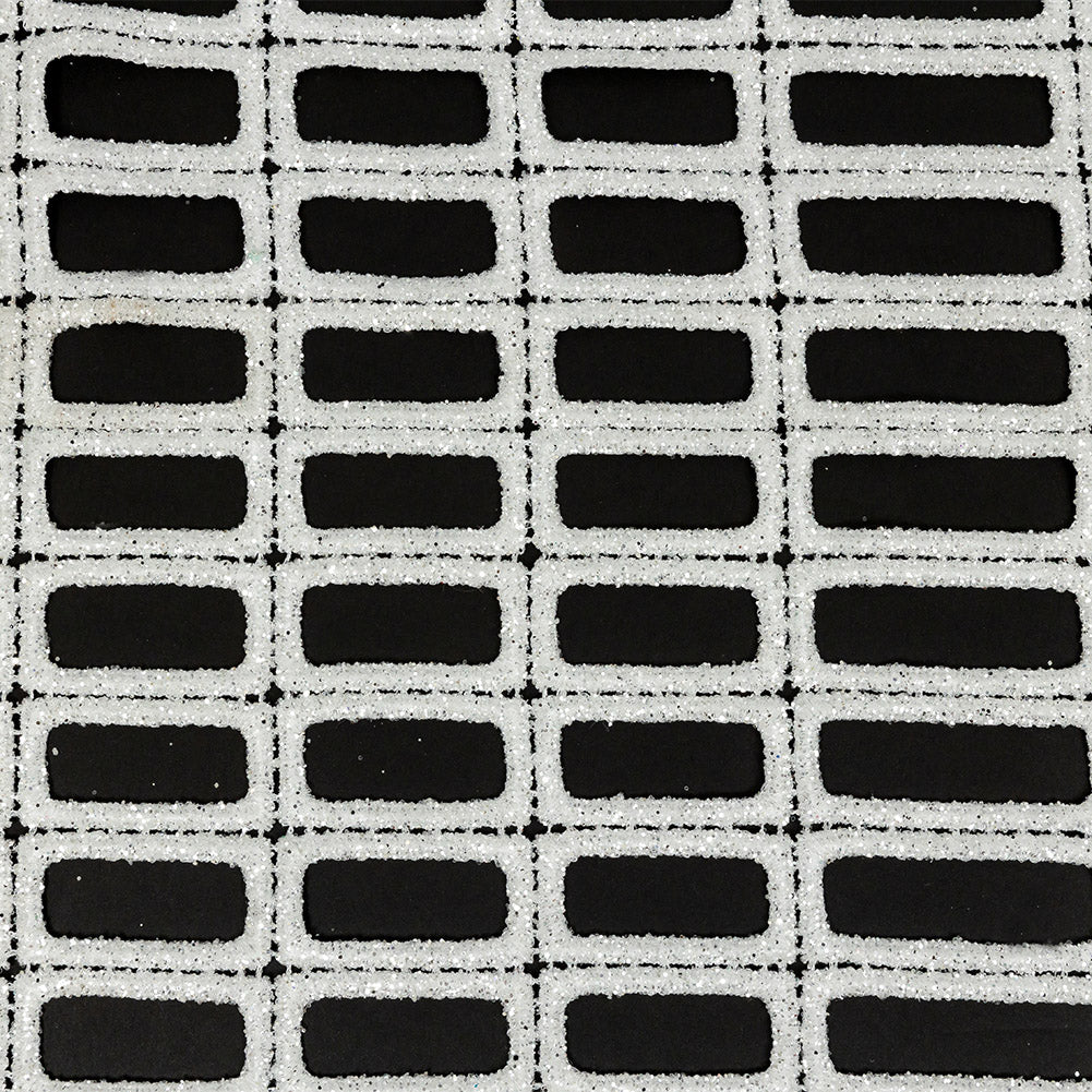 Guipure Lace with Glitter - White Gradient Rectangles - Joann Fabrics