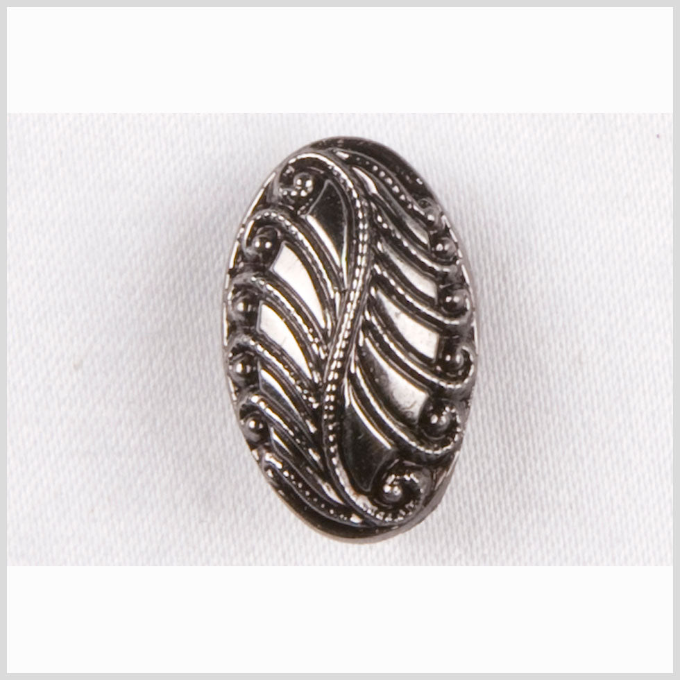 Black/Platinum Glass Button - 24L/15mm - Joann Fabrics