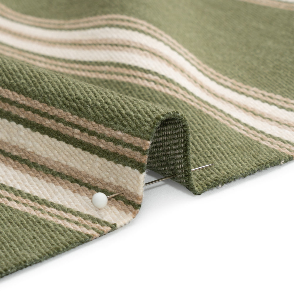 Cotton and Polyester Drapery Twill - Spruce Striped - British Imported - Joann Fabrics