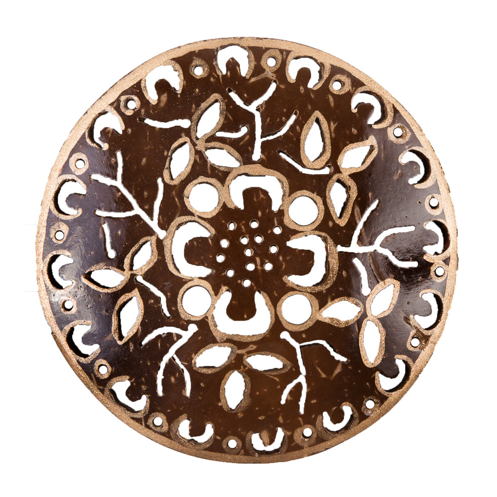 Brown/Gold Painted Coconut Button - 94L/60mm - Joann Fabrics