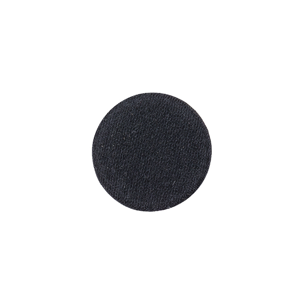 Black Fabric Covered Shallow Plate Silk Blended Sew On Button - 24L/15mm - Joann Fabrics