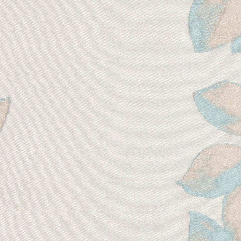 Ivory and Aqua Columns of Leaves Brocade - Joann Fabrics