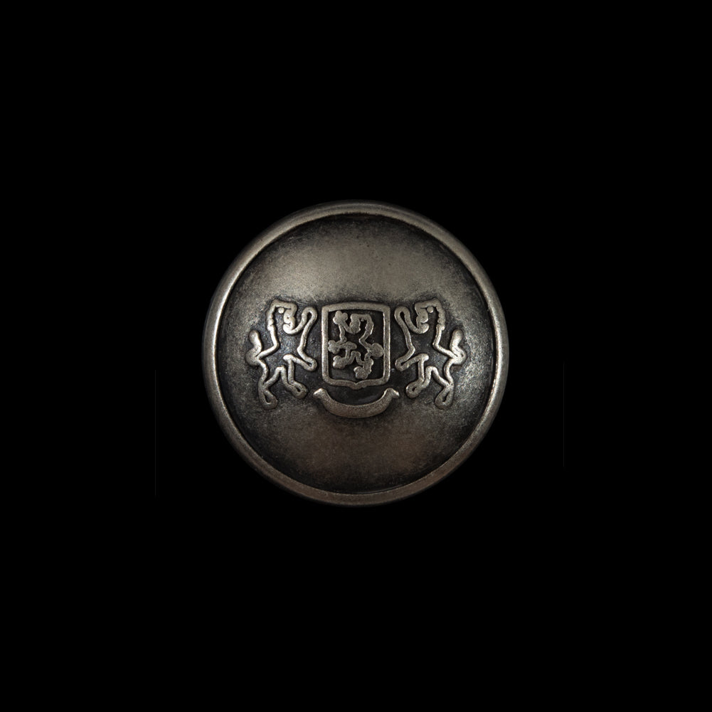 Silver Double Lion Crest Metal Button - 28L/18mm - Joann Fabrics