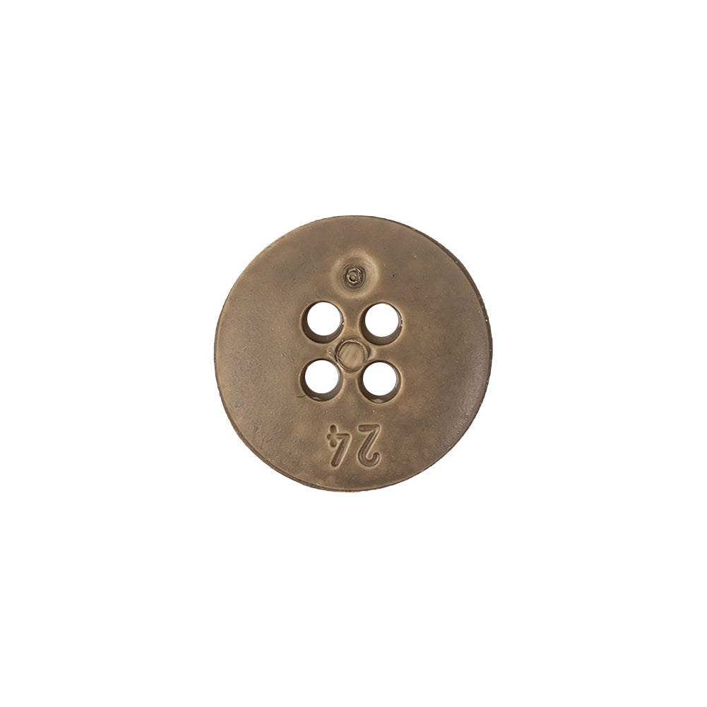 Italian Matte Khaki Abstract Molded 4-Hole Faux Leather Button - 24L/15mm - Joann Fabrics