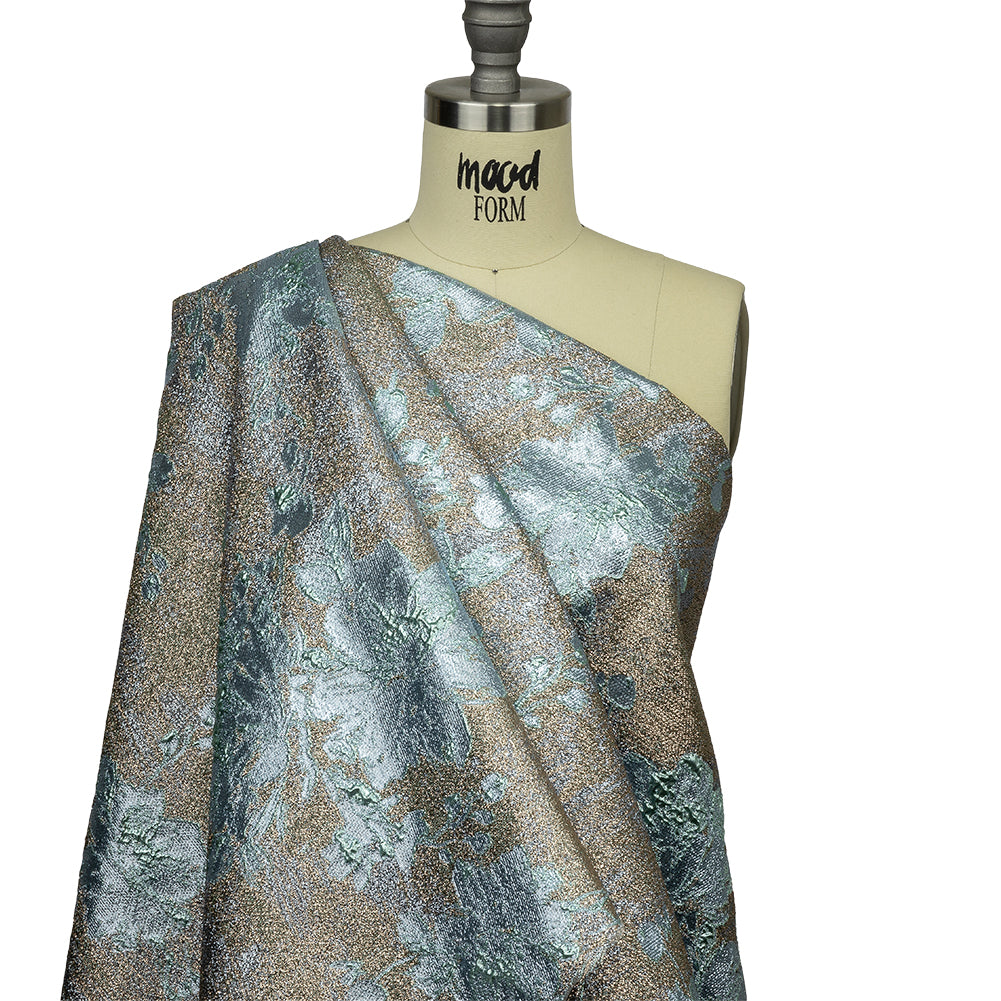 Metallic Rose Gold and Heavenly Crackled Floral Luxury Brocade - Joann Fabrics