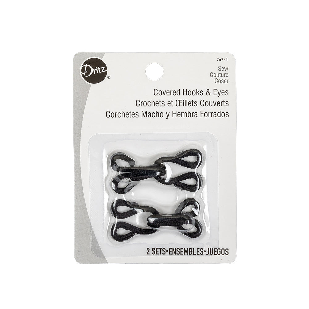 Dritz Black Covered Hook & Eyes - 2 Ct - Joann Fabrics