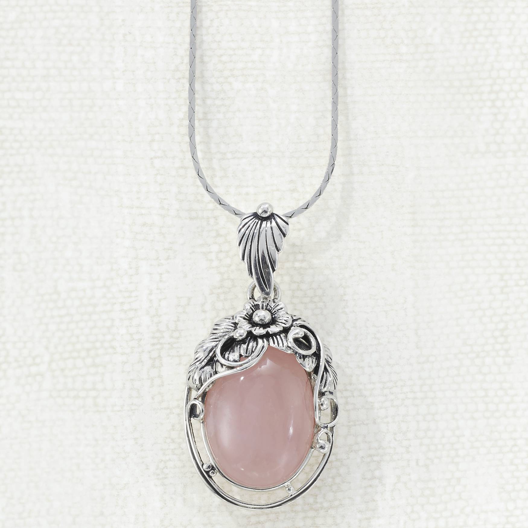 Rose Quartz Sterling Pendant - Northstyle Catalog