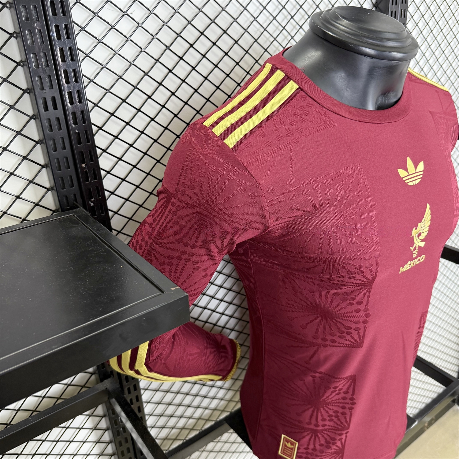 Mexico 2025 Gold Cup Red Long Sleeves Jersey - Player Version - UnitedFutballJersey
