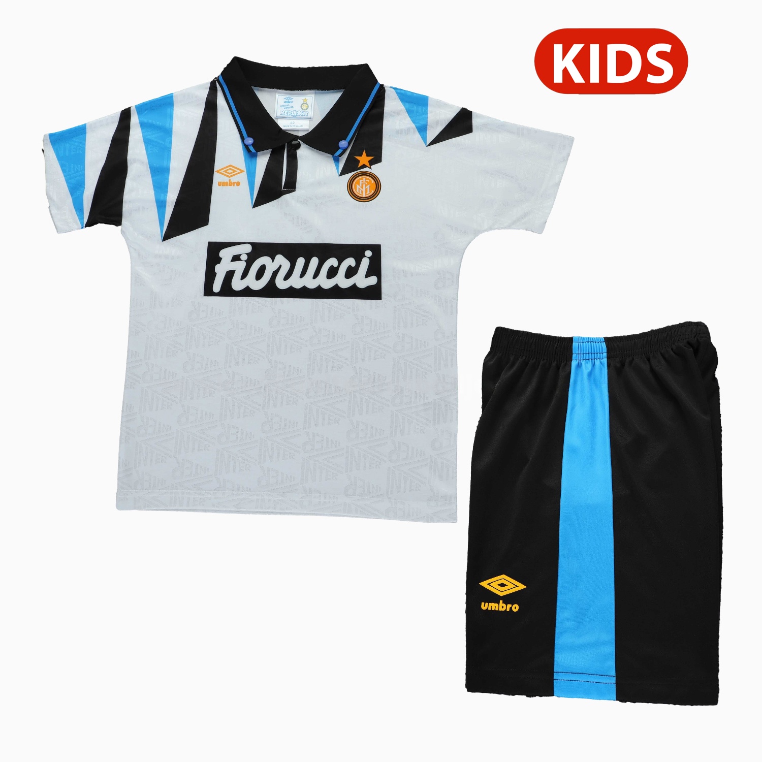 Retro Inter Milan 1992-93 Away Kids Kit - UnitedFutballJersey