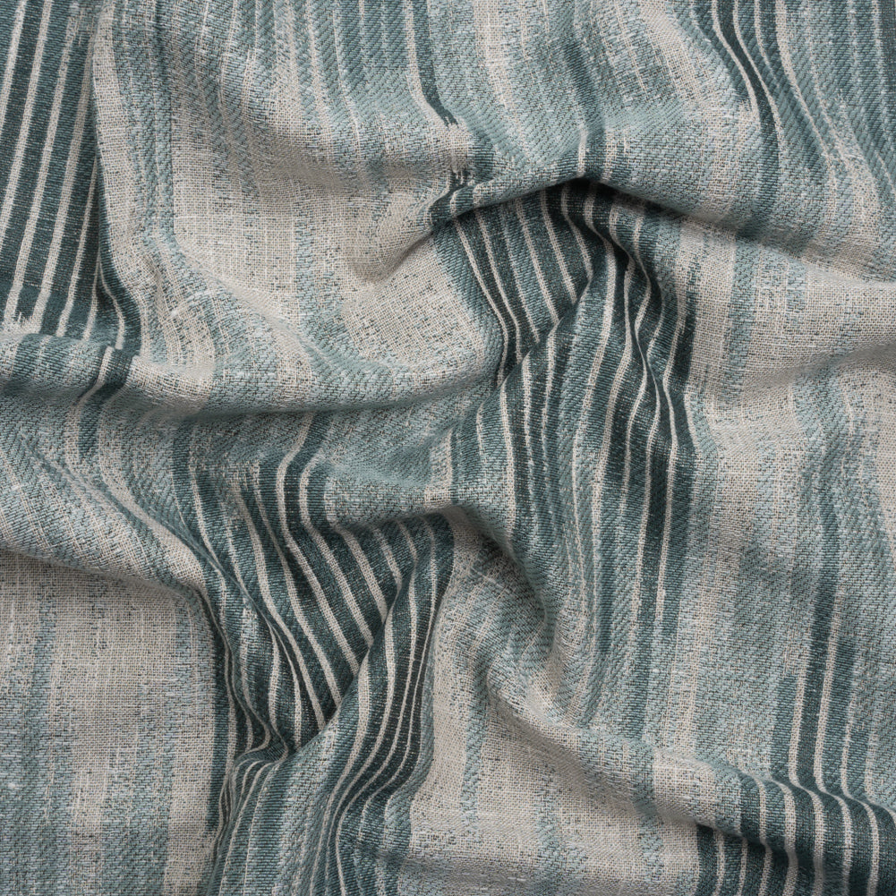Drapery Jacquard - Peacock Ikat Stripes - British Imported - Joann Fabrics