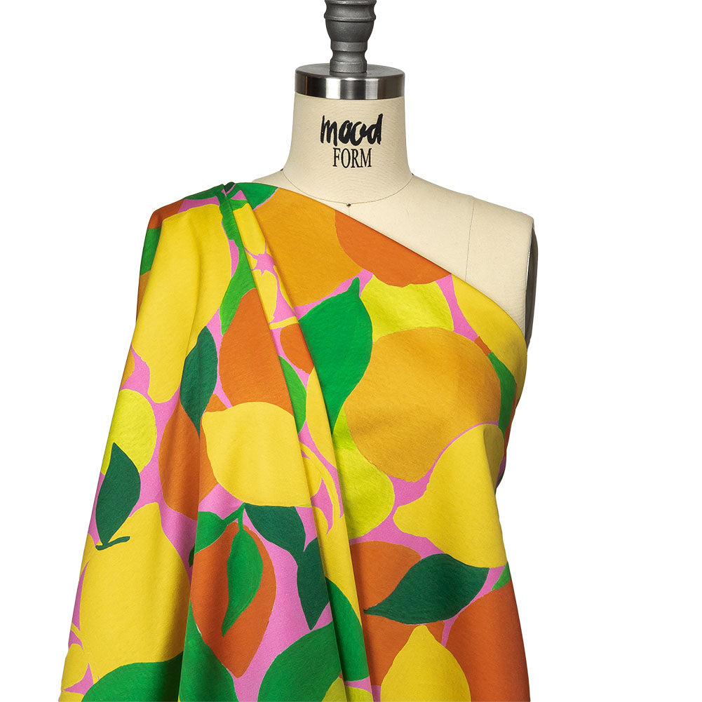 Stretch Cotton Sateen - Citrus Fruits - Zest Friends Print - Mood Exclusive Citrus Collection - Joann Fabrics