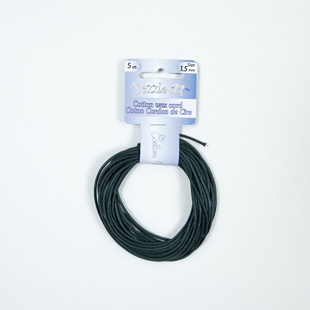Dazzle-It Light Emerald Cotton Wax Cord - 1.5mm - Joann Fabrics