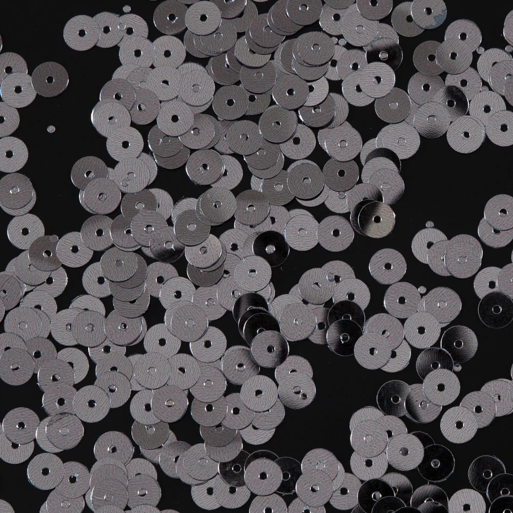 Bag of Silver Color Loose Sequins with Silver Back - 6mm - Joann Fabrics