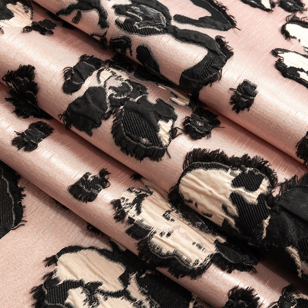 Peach and Dusty Rose Floral Luxury Brocade - Joann Fabrics