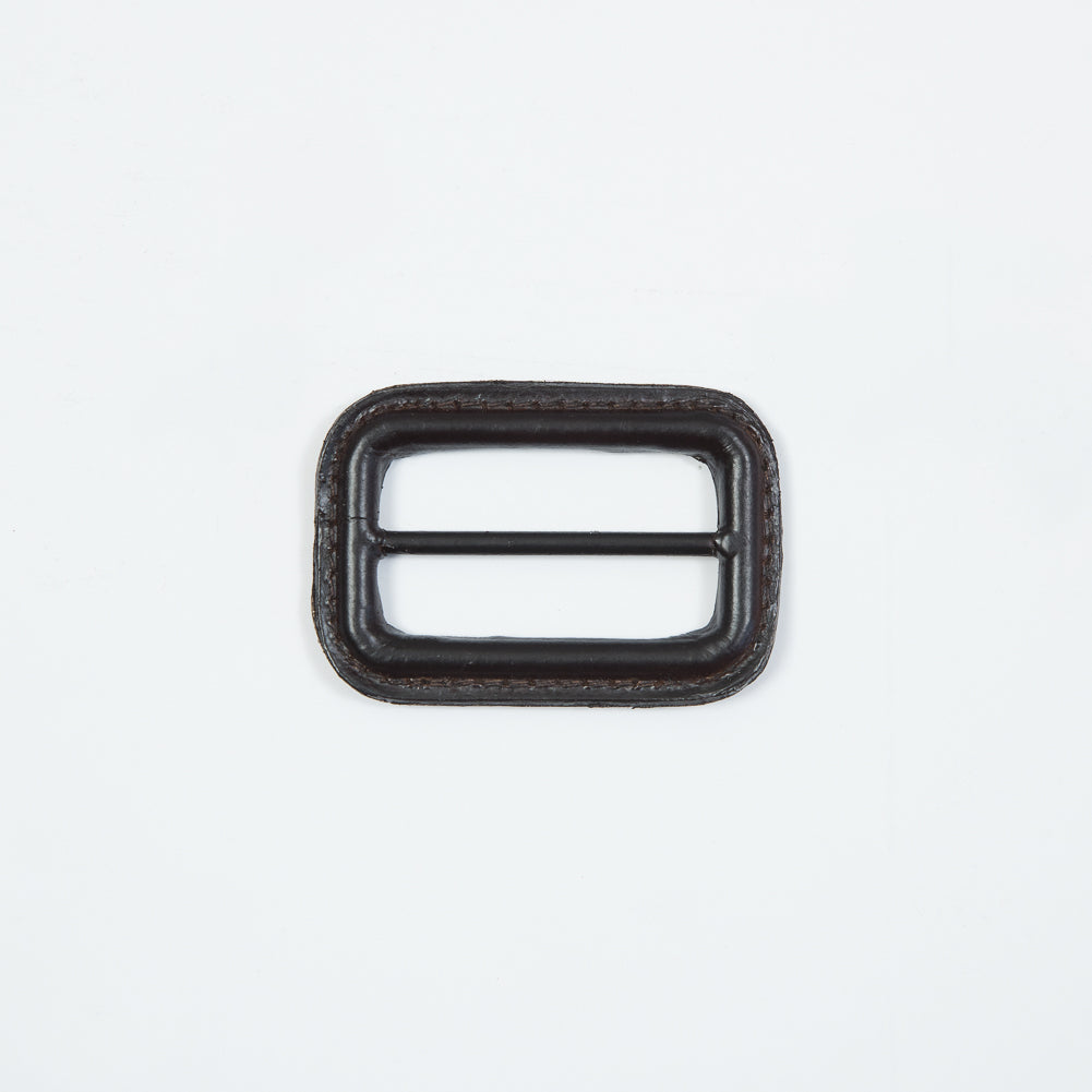 Antique Brown Leather Buckle - 2.125
