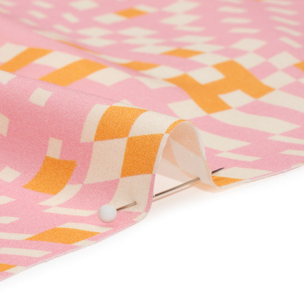 Mood Exclusive Pink Stay Wavy Baby Stretch Cotton Poplin - Joann Fabrics