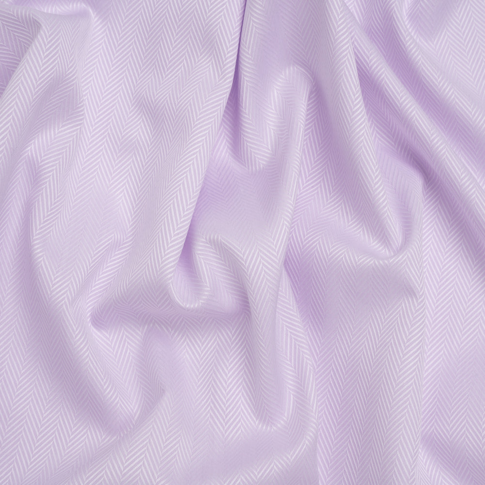 Cotton Jacquard Shirting - Light Purple and White Herringbone - Deadstock - Joann Fabrics