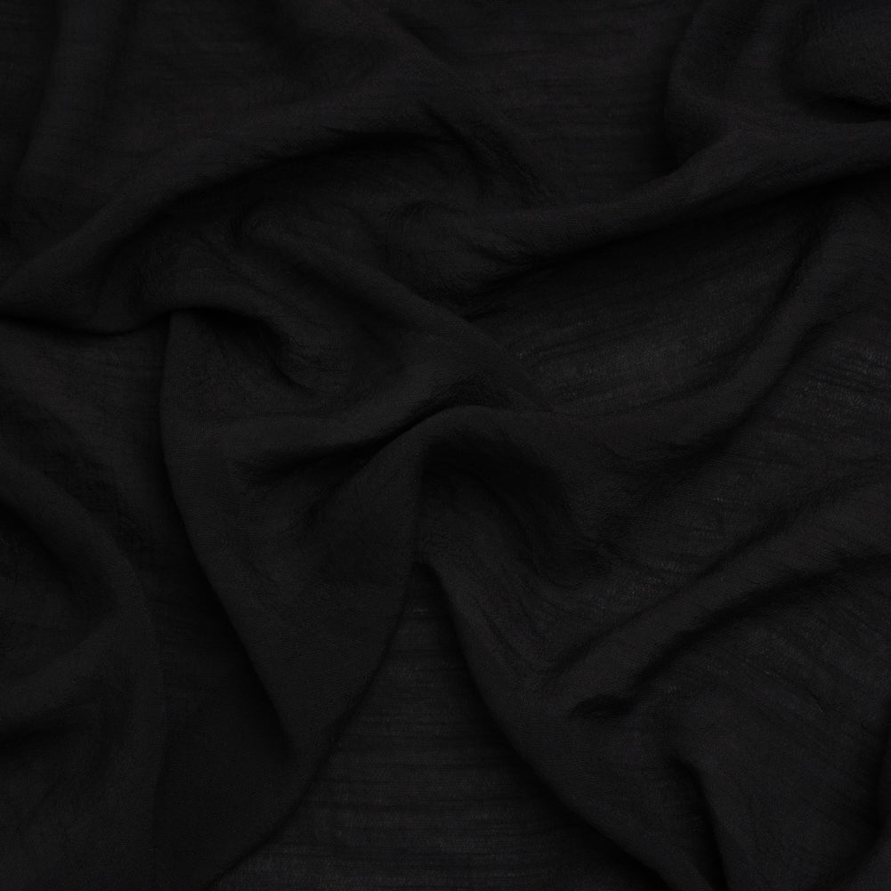 Textured Polyester and Rayon Gauzy Woven - Black - Designer Deadstock - Joann Fabrics