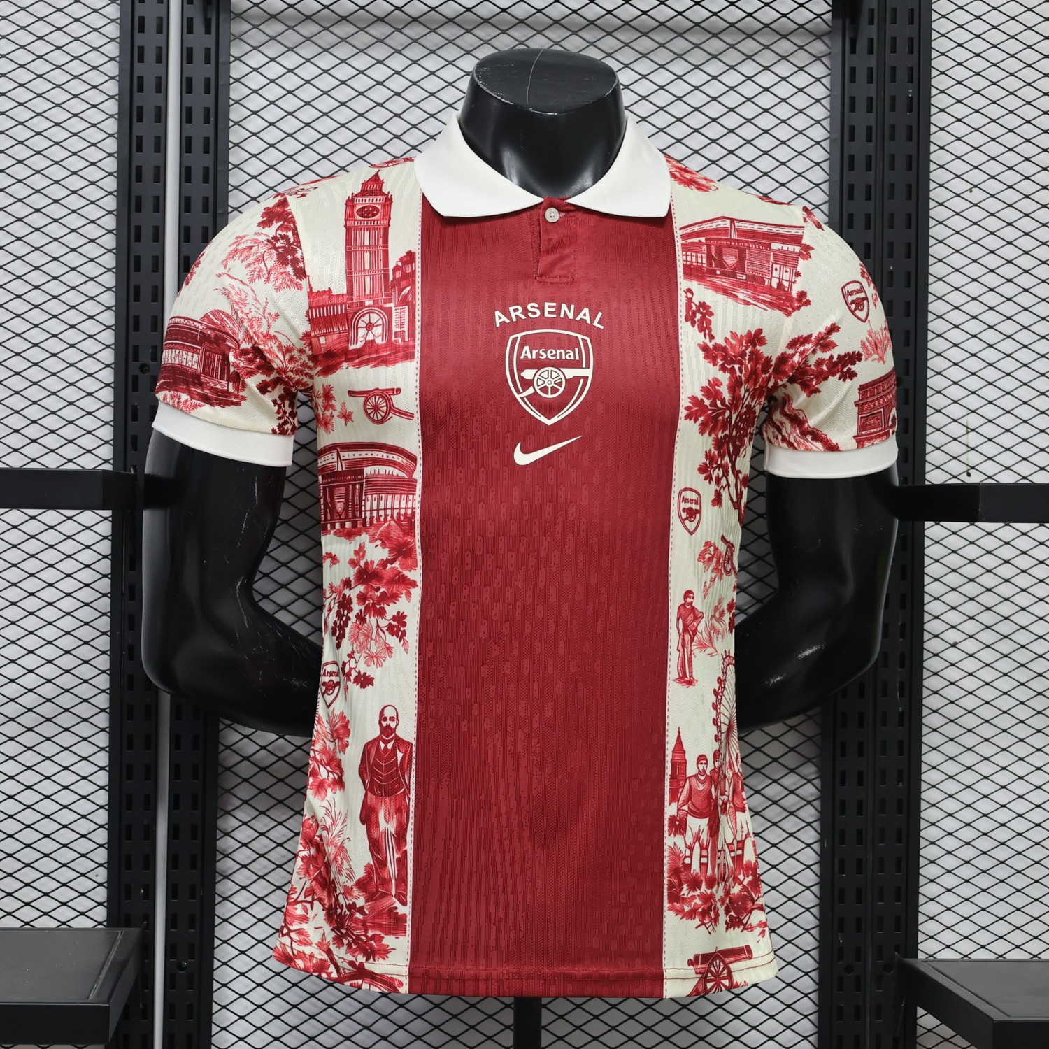 Arsenal 26-27 Cream Red Floral Special Jersey - Player Version - UnitedFutballJersey