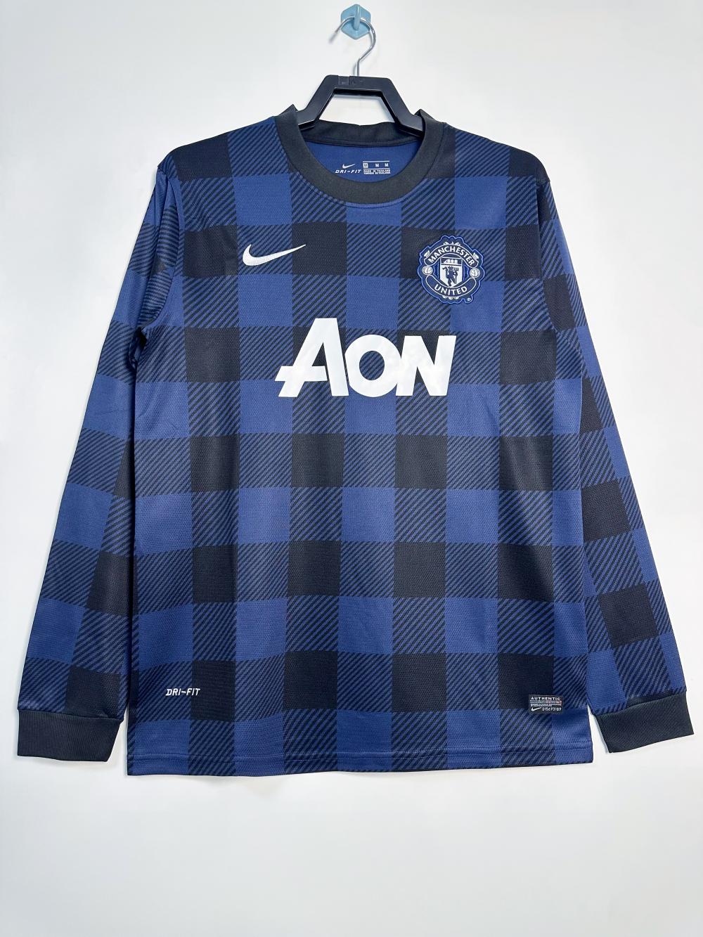 2013/2014 Retro Long Sleeve Manchester United Away Football Shirt 1:1 Thai Quality