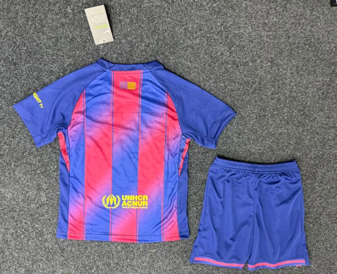 2025/2026 Barcelona Home Derby Special Edition Football Jersey 1:1 Thai Quality Kids Size