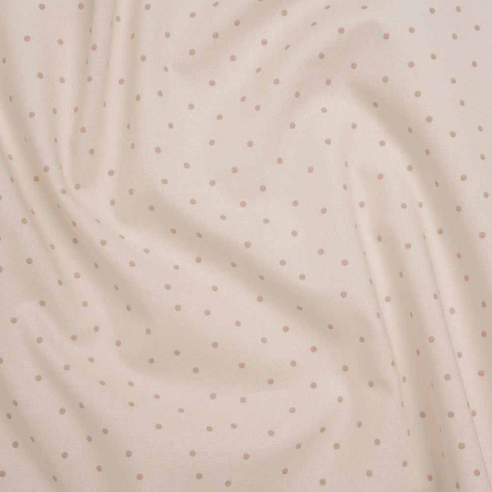 Printed Quilting Cotton by Ghazal Razavi for FIGO Studio - Cream Polka Dots - Nest Collection - Joann Fabrics
