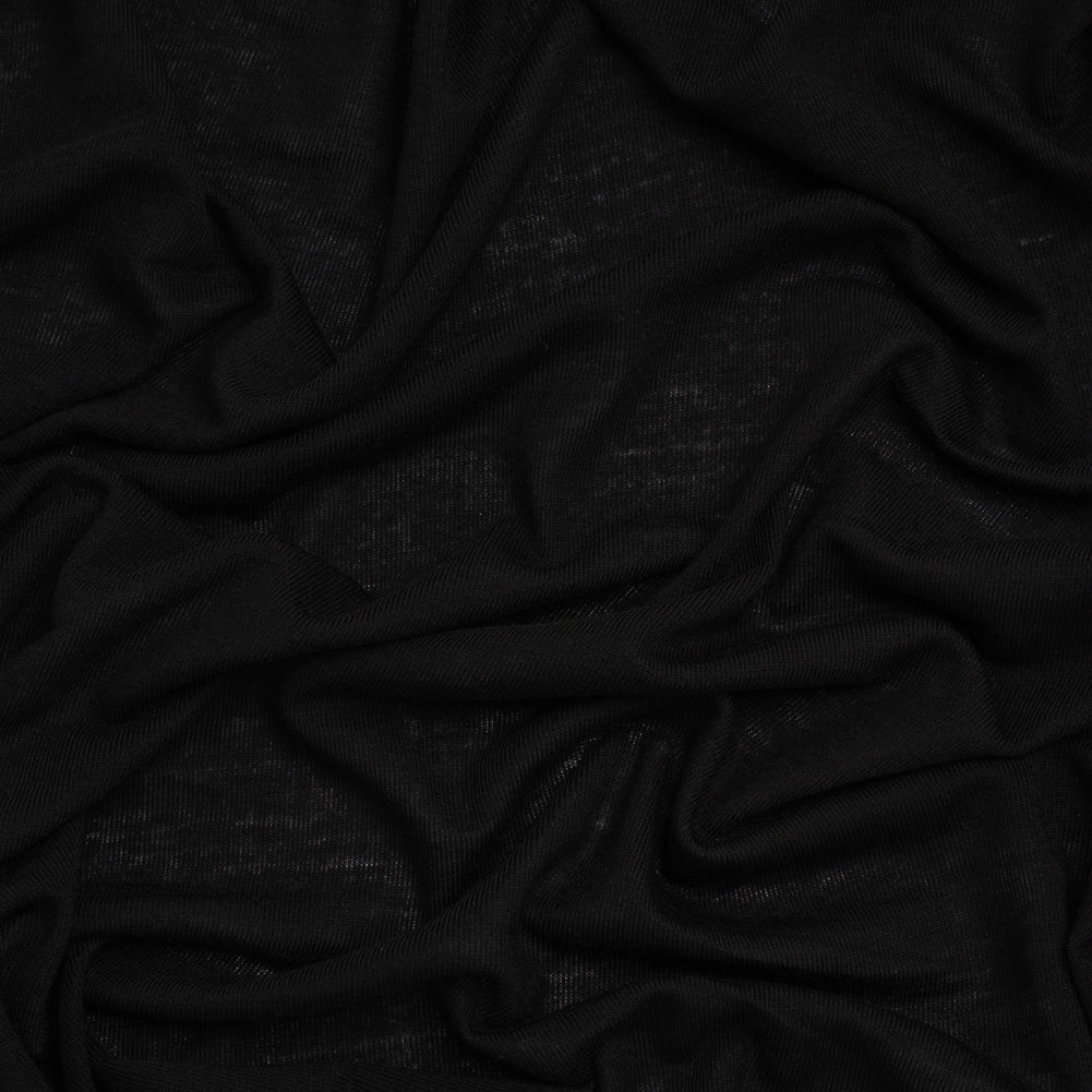 Stretch Rayon Sweater Jersey - Black - Deadstock - Joann Fabrics