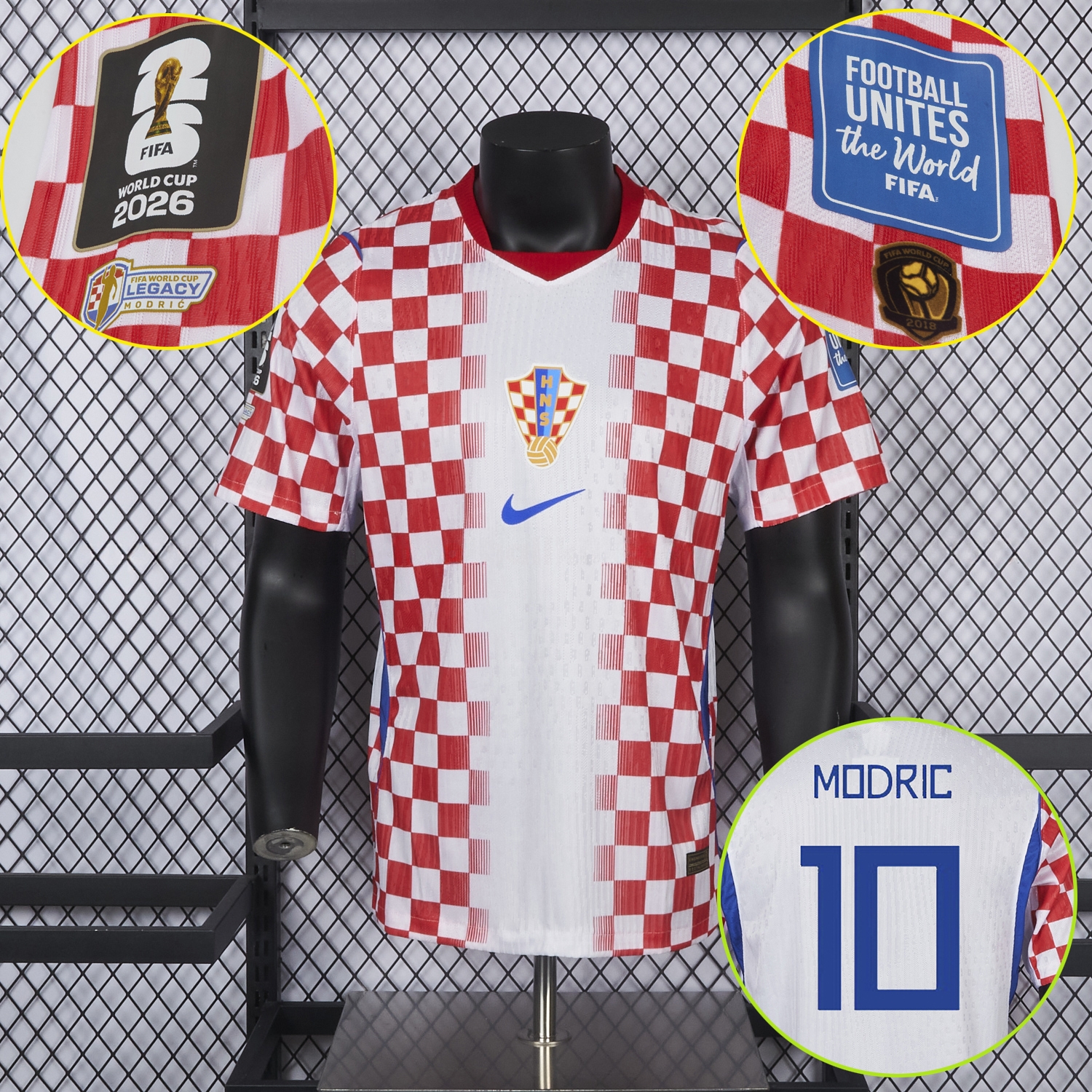 【Modrić # 10】Croatia 2026 Home Jersey - Player Version - UnitedFutballJersey