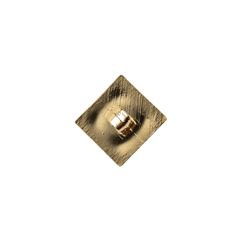 Italian Crystal Rhinestones and Metallic Gold Square Shank Back Button - 24L/15mm - Joann Fabrics